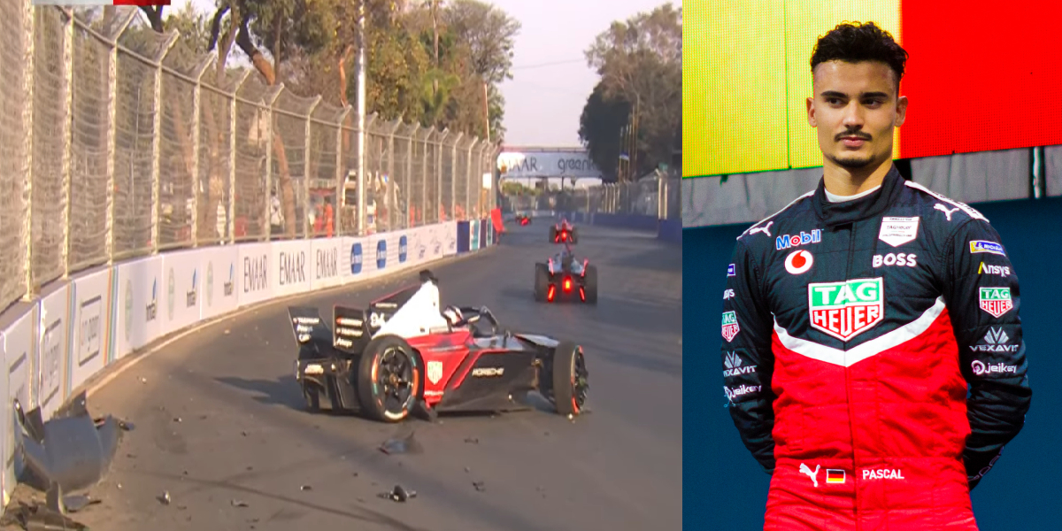 Pascal Wehrlein crashes in Hyderabad