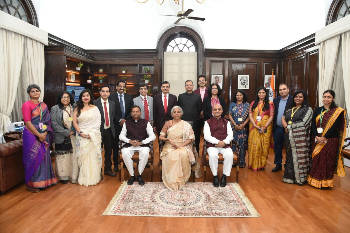 Union Finance Minister Nirmala Sitharaman with the Budget 2023 team
