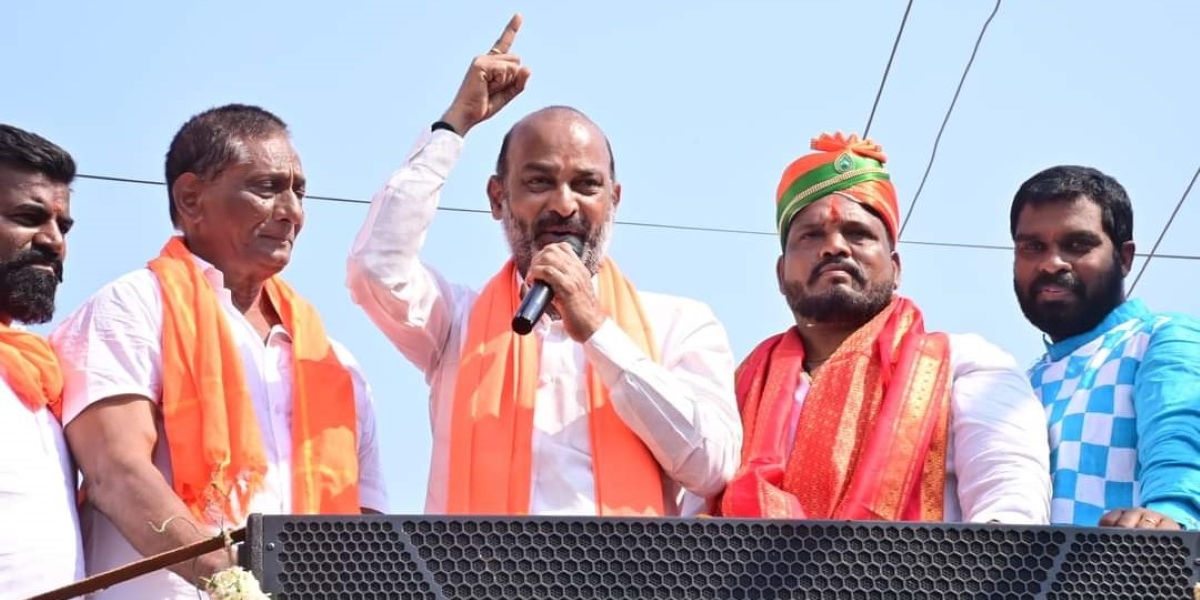 In a statement, Bandi Sanjay said that Chief Minister K Chandrashekar Rao was visiting fields and showing immense affection towards farmers only keeping in view the Assembly elections happening later this year. (Twitter)