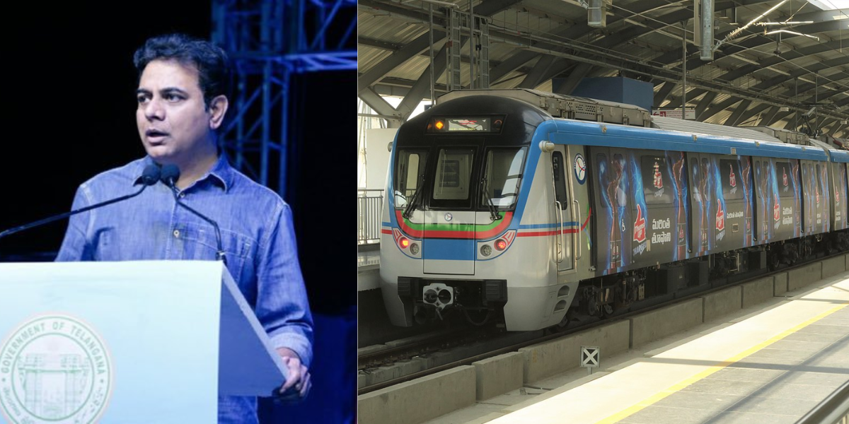 KTR accused the BJP of treating Telangana as an "enemy state" by refusing to make an allocation for Hyderabad city's metro project. (Twitter)
