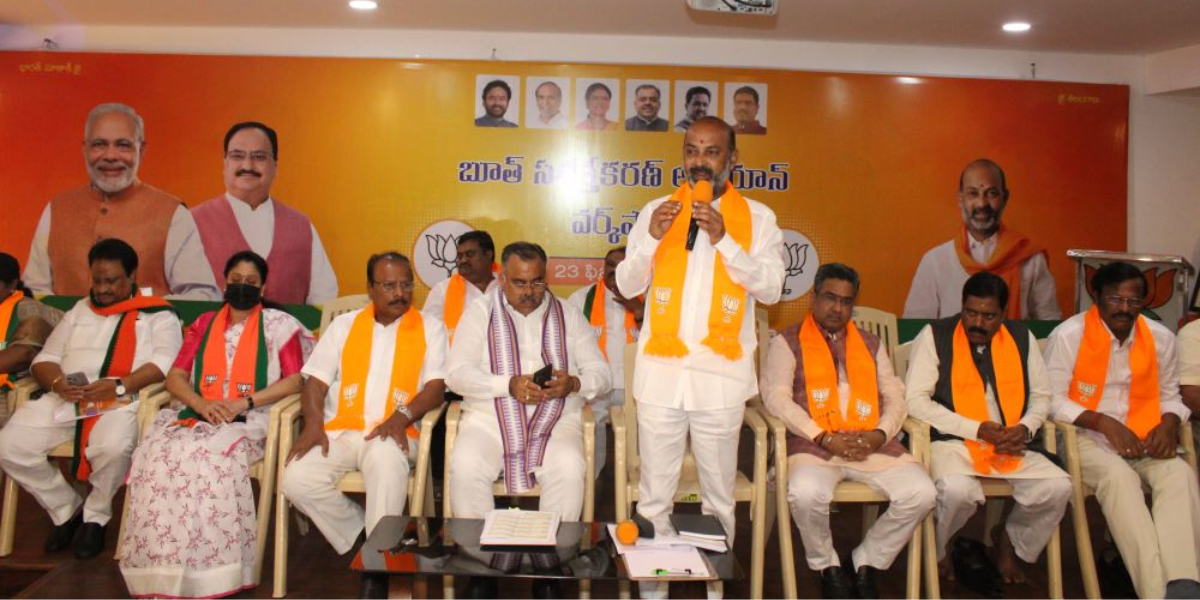 Bandi Sanjay was speaking at the Booth Sashaktikaran Abhiyan workshop at the state BJP office. (Twitter)