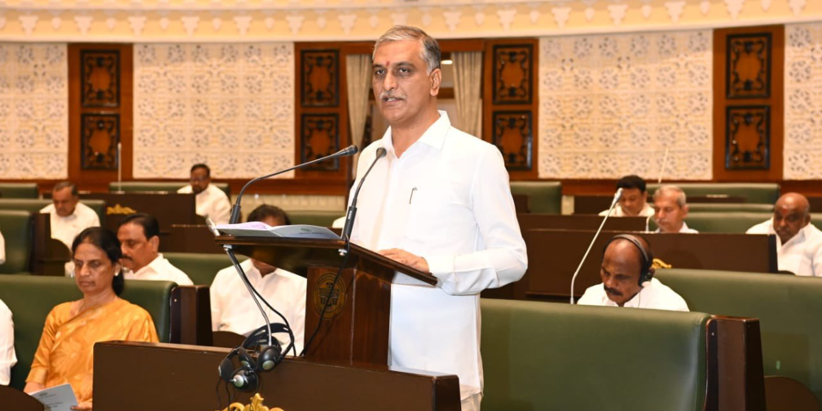 'Can Bandi Sanjay or any other BJP leader prove that there were states who were paying more than ₹10,000 per acre to rain-affected farmers?' asked Harish. (Harish Rao/Twitter)