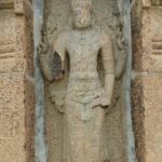 Vishnu, koshta murthi at the temple in Thenneri, Kanchipuram district