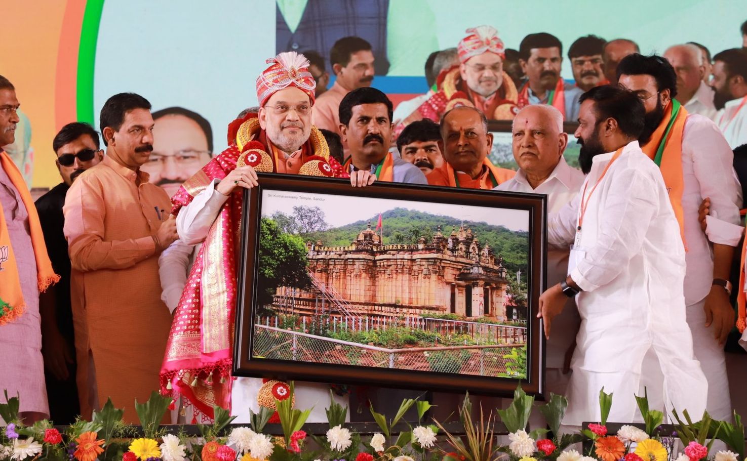 Union Home Minister Amit Shah at BJP rally in Ballari. (Supplied)
