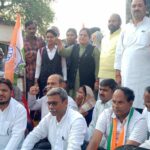 Congress protest in Rai Bareli