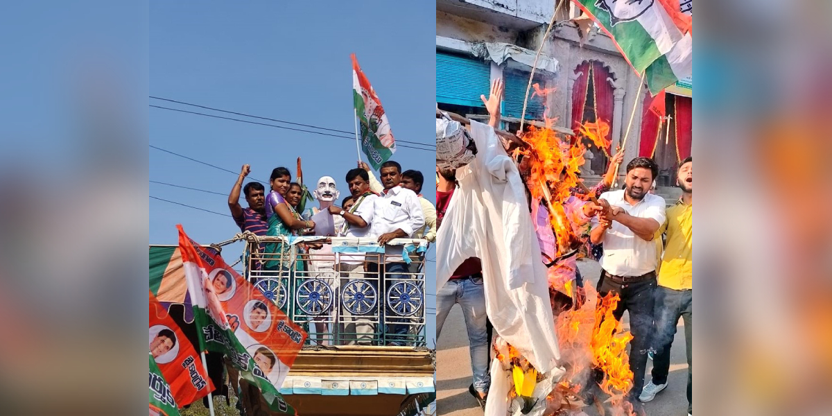 Congress workers protest across India after Rahul Gandhi disqualified as MP (2)