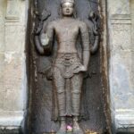 Vishnu, koshta murthi in Thenneri temple built in stone during rule of Kulothunga Chola I