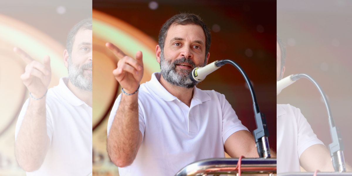 Rahul Gandhi speaking at an event in Wayanad. (X)