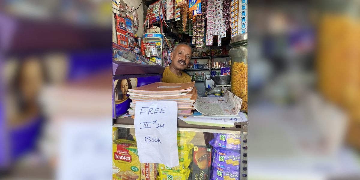 This shopkeeper was spotted by a photojournalist based out of Mysuru. (Supplied)