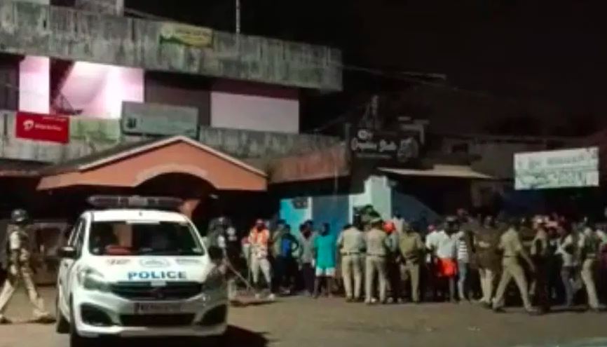 Clash between BJP and Congress in Mangaluru's Moodushedde village. (Supplied)