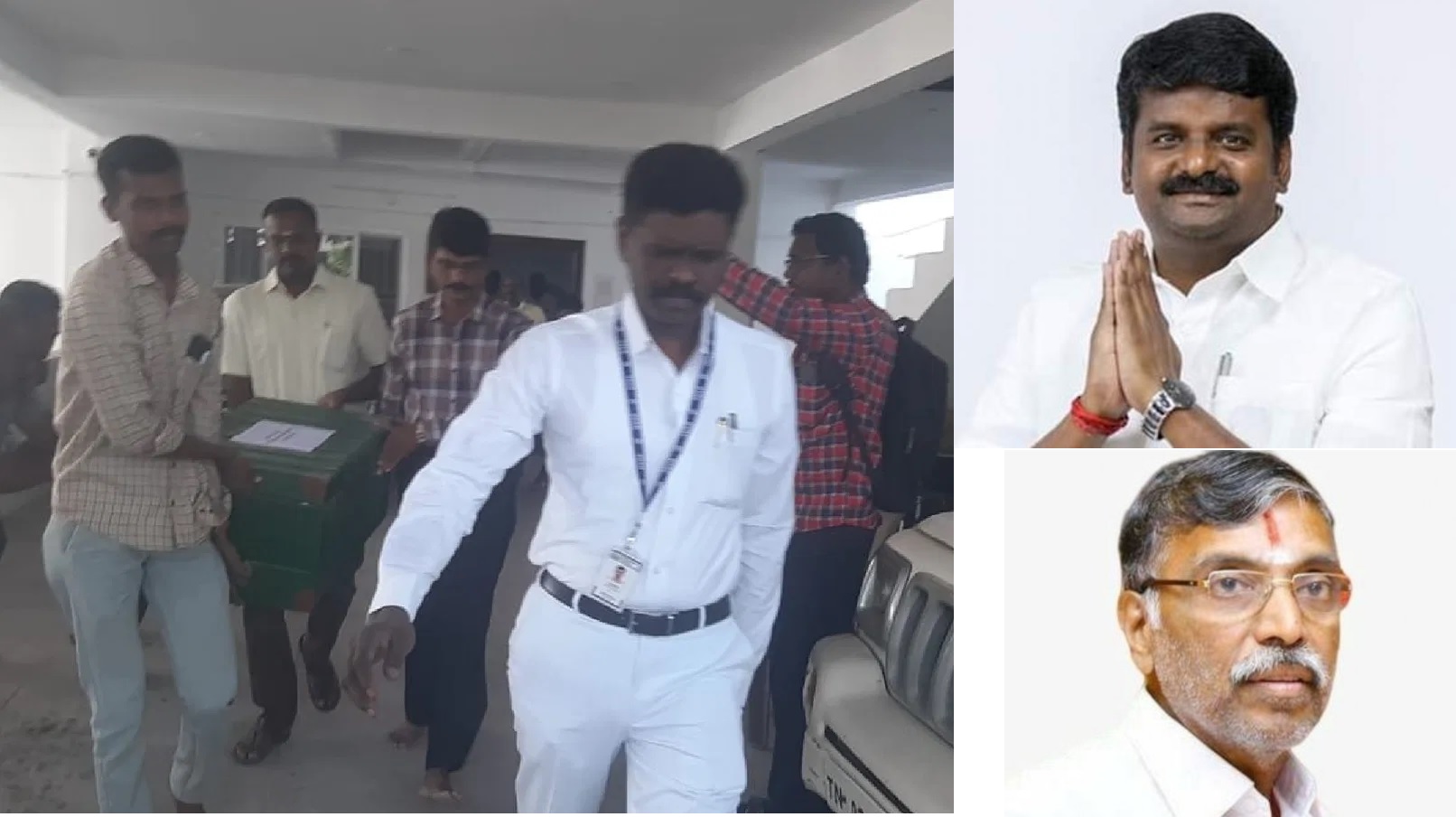 DVAC Dharmapuri Inspector of Police Palanisamy files 10000-page chargesheet against former minister KP Anbalagan. (Supplied)