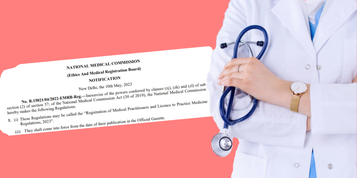The medical fraternity expresses discontent with the National Medical Commission's new doctor registration system. (Sumit Jha/South First)