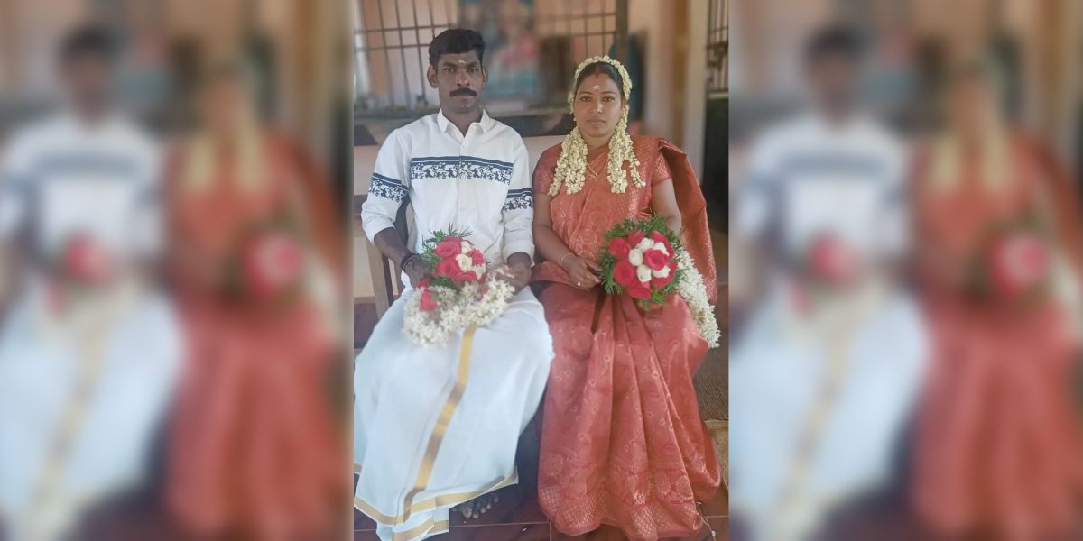 Shaji, who had a wife and two children, married Sreeja on 16 May. (Supplied)