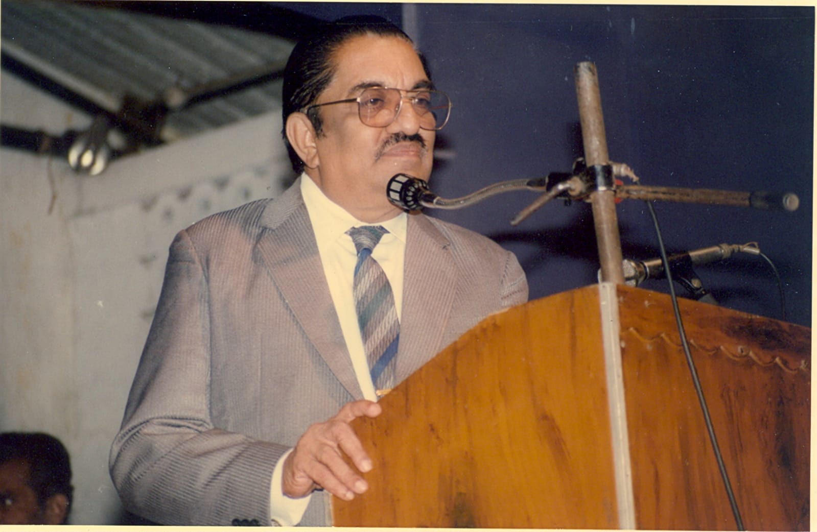RN Jayagopal giving a speech in his capacity as the district governor of Lions Clubs