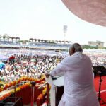 AICC chief Mallikarjun Kharge addressing the gathering. (Supplied)