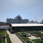 A view of Telangana Secretariat from the Telangana Martyr's memorial