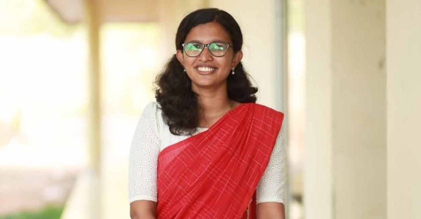 Former SFI leader K Vidya, who is accused of forgery of experience certificate. (Supplied)