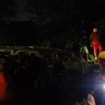 Besides NDRF personnel, Army columns were rushed in and Air Force helicopters deployed for relief and rescue operations for passengers injured in the triple train crash site at Bahana Nagar. (Supplied)