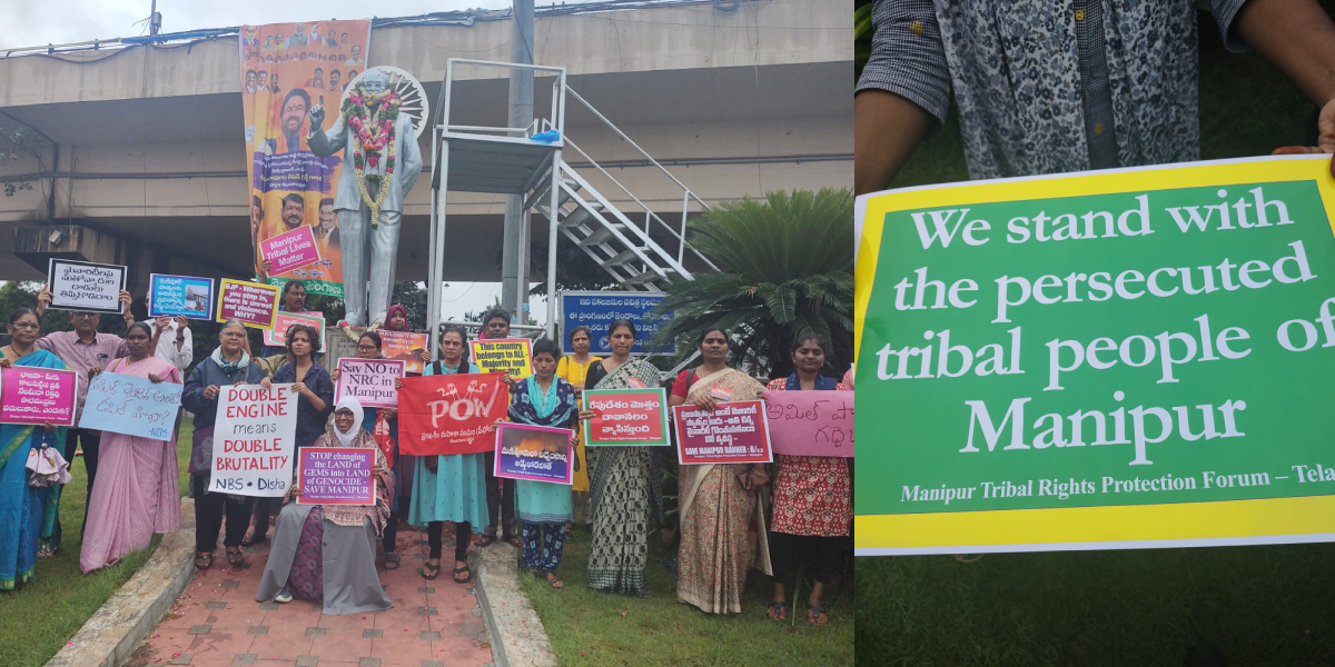 Hyderabad stands in solidarity with Manipur as activists demand CM Biren's resignation and President Rule