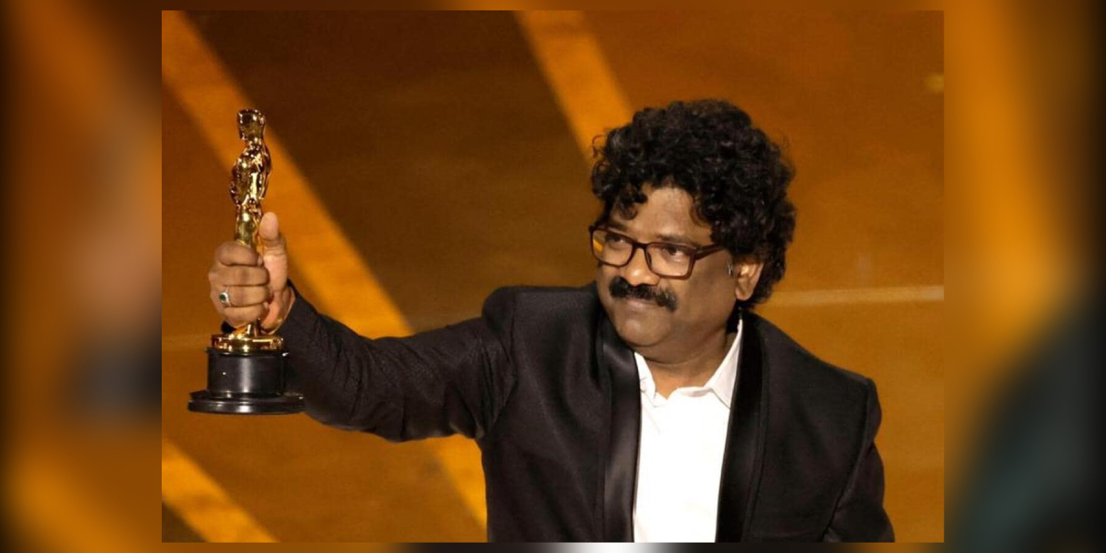 Lyricist Chandrabose with Oscar