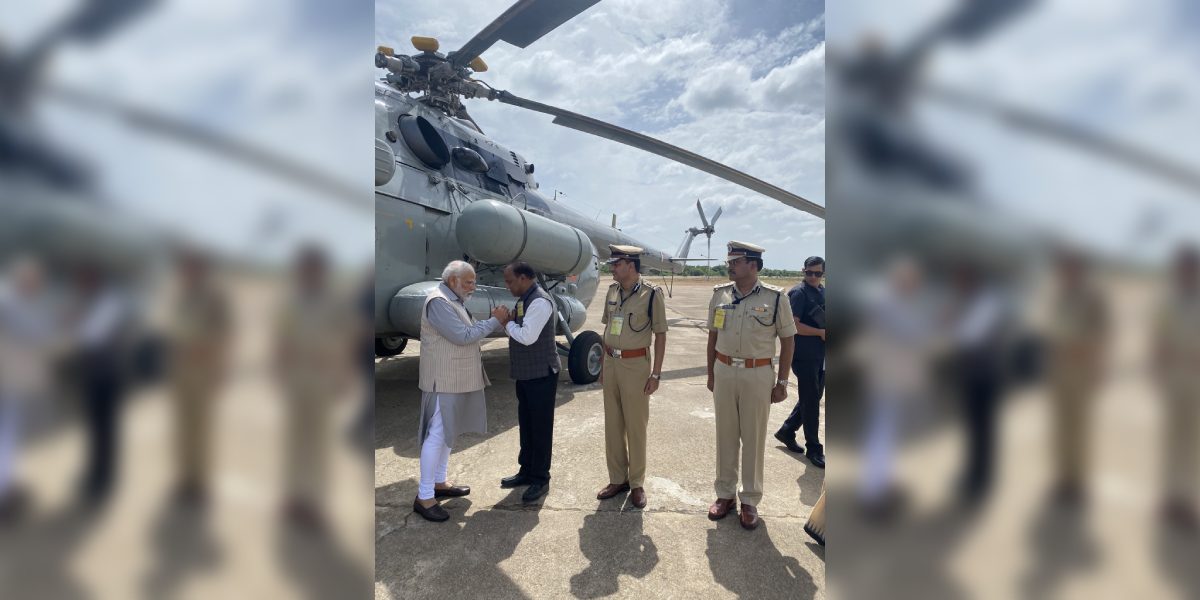 Prime Minister Modi at Warangal on Saturday, 8 July. (PMO/Twitter)