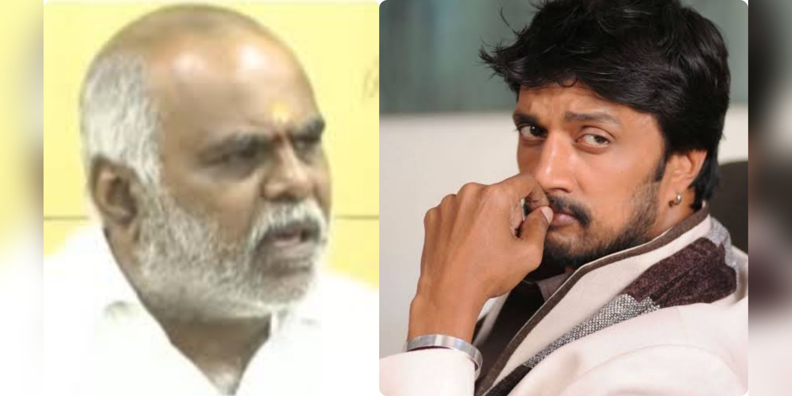 Producer MN Kumar protests infant of Kichcha Sudeepa house