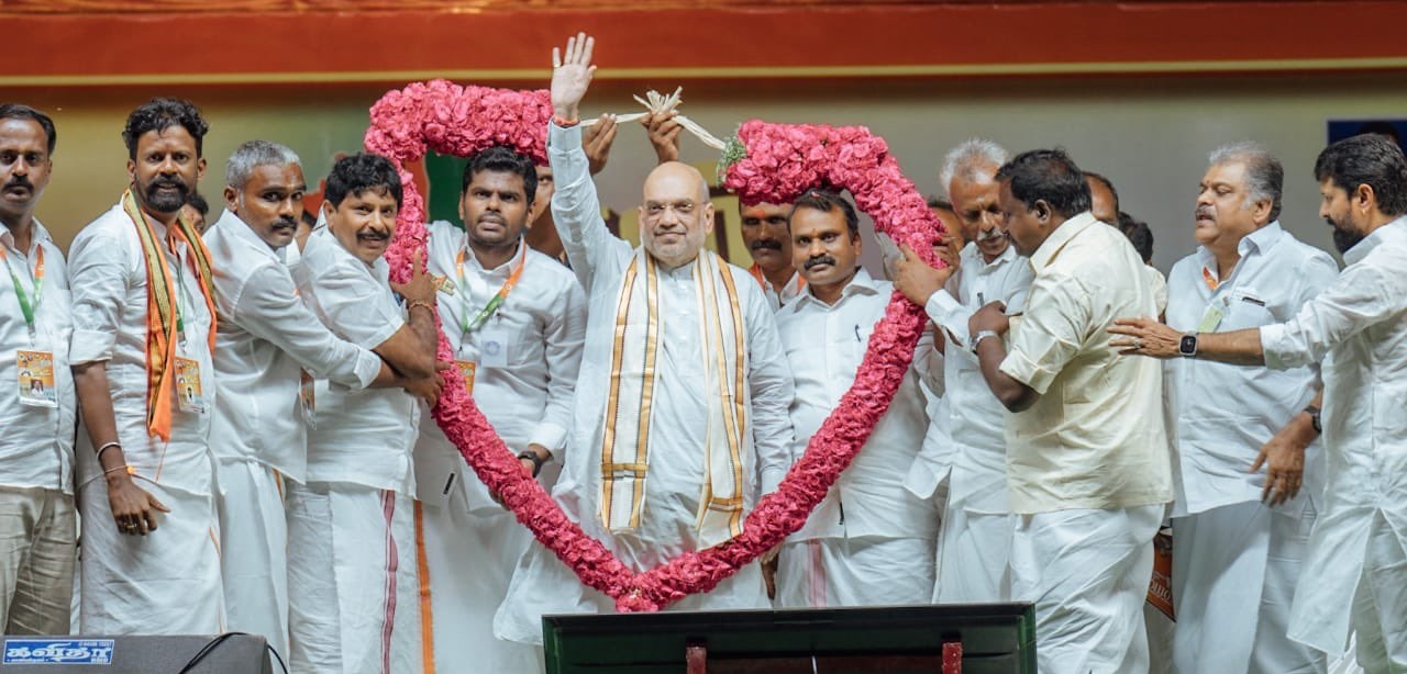 DMK most corrupt, Stalin retaining Balaji in Cabinet out of fear, says Amit Shah in Rameswaram