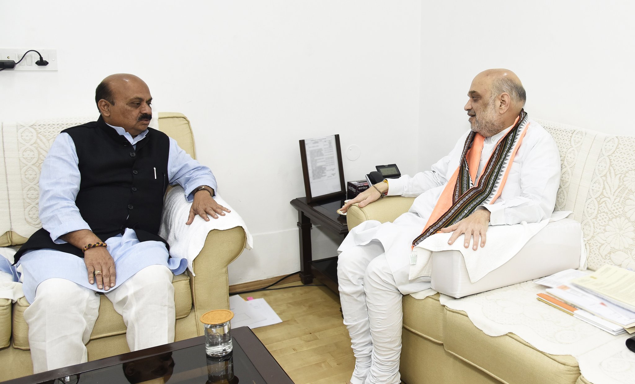 Union Minister Amit Shah BJP former CM Basavaraj Bommai