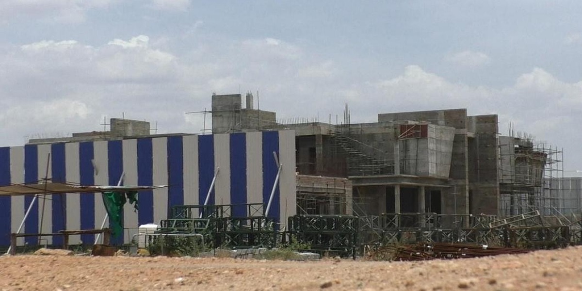 The bungalow that is being constructed on Nirmala's land in Karur. (Supplied)