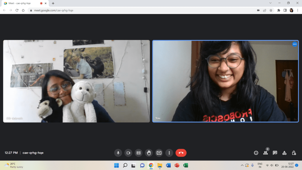 Ishika in conversation with Titir Debnath. She has a Master's in environmental science and wildlife biology. (Supplied)