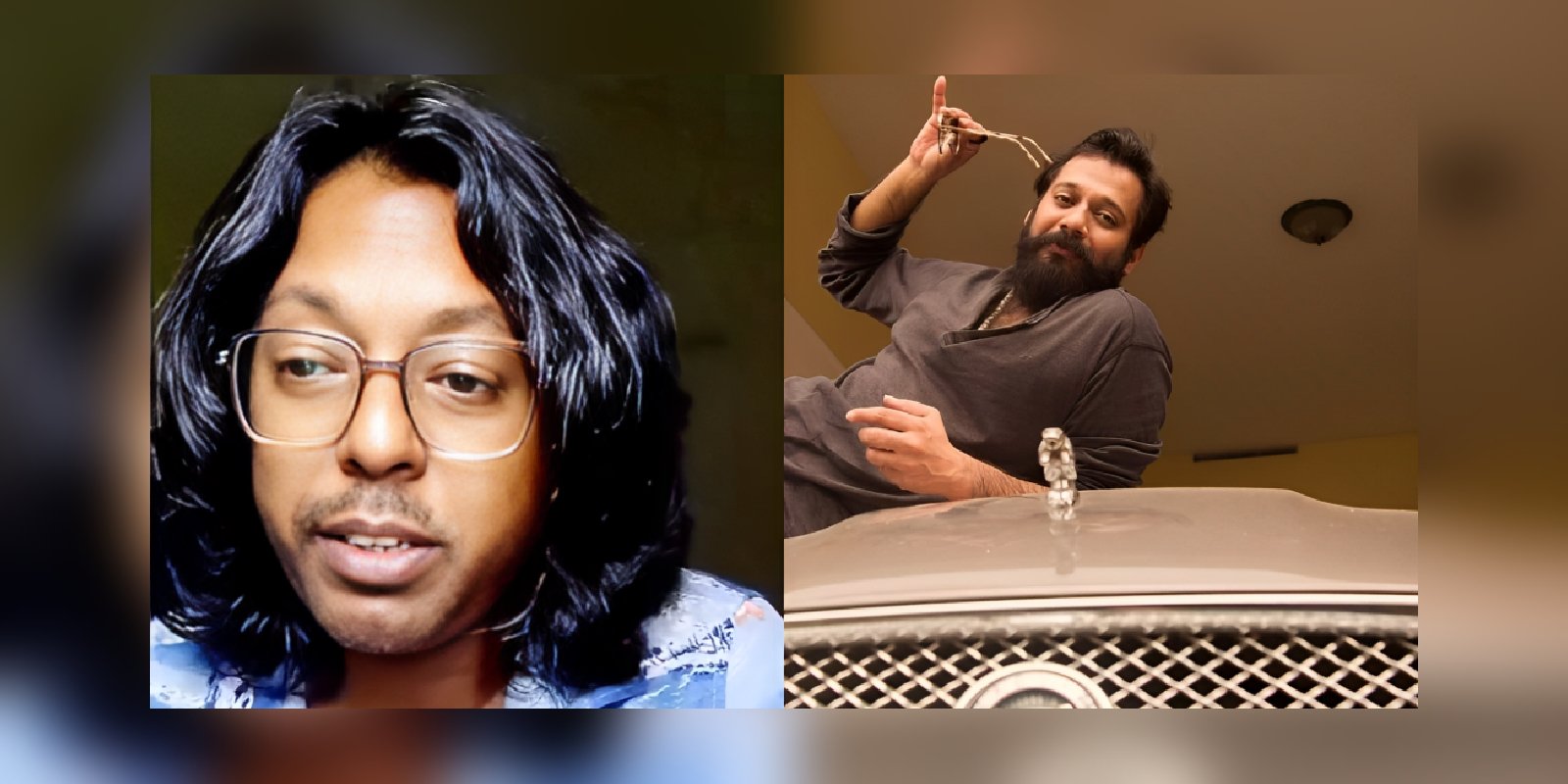 YouTuber Aju Alex and actor Bala