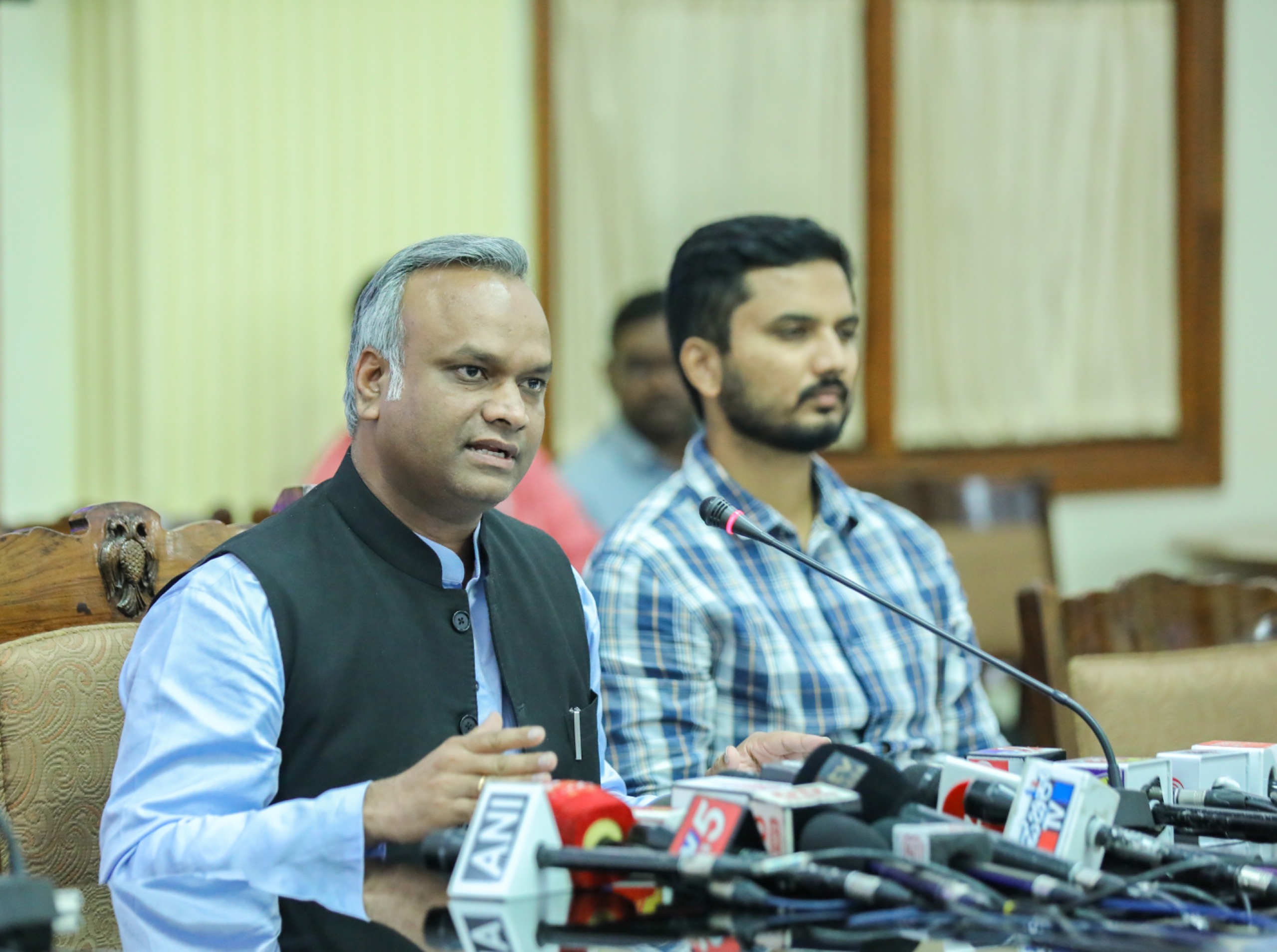 Minister for Information and Technology and Biotechnology Priyank Kharge rolled out the framework structure of the fact-checking unit in Bengaluru on Thursday. (Supplied)