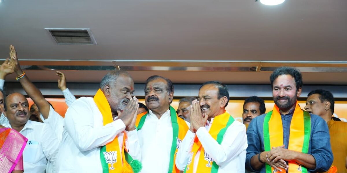 Former BRS Ministers C Krishna Yadav and J Chittaranjan Das joining BJP
