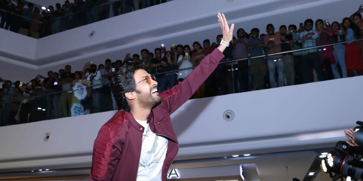 Naveen Polishetty greeting his fans