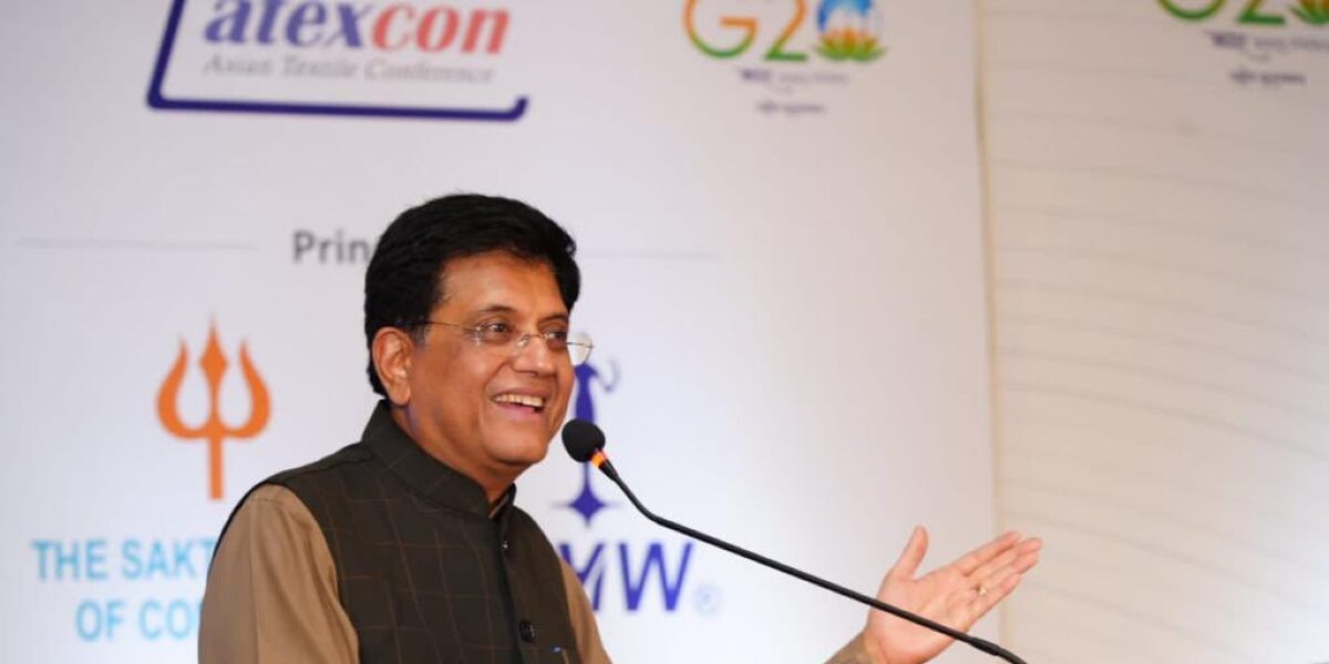 Piyush Goyal speaking at the Asian Textile Conference. (Piyush Goyal/X)