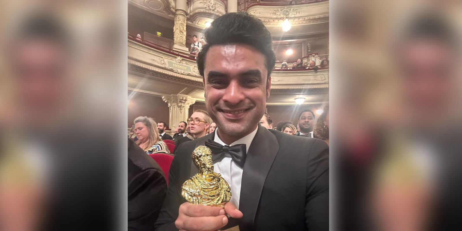 Tovino Thomas with the Best Asian actor Septimus Awards 2023