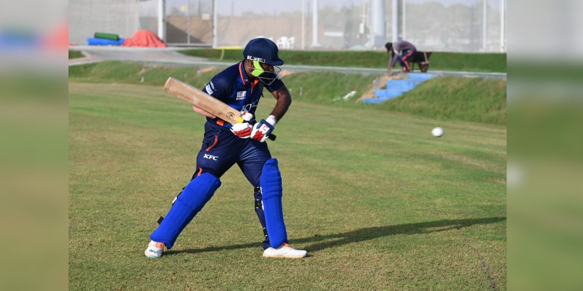 Sai Akash during a practice session. (Twitter)