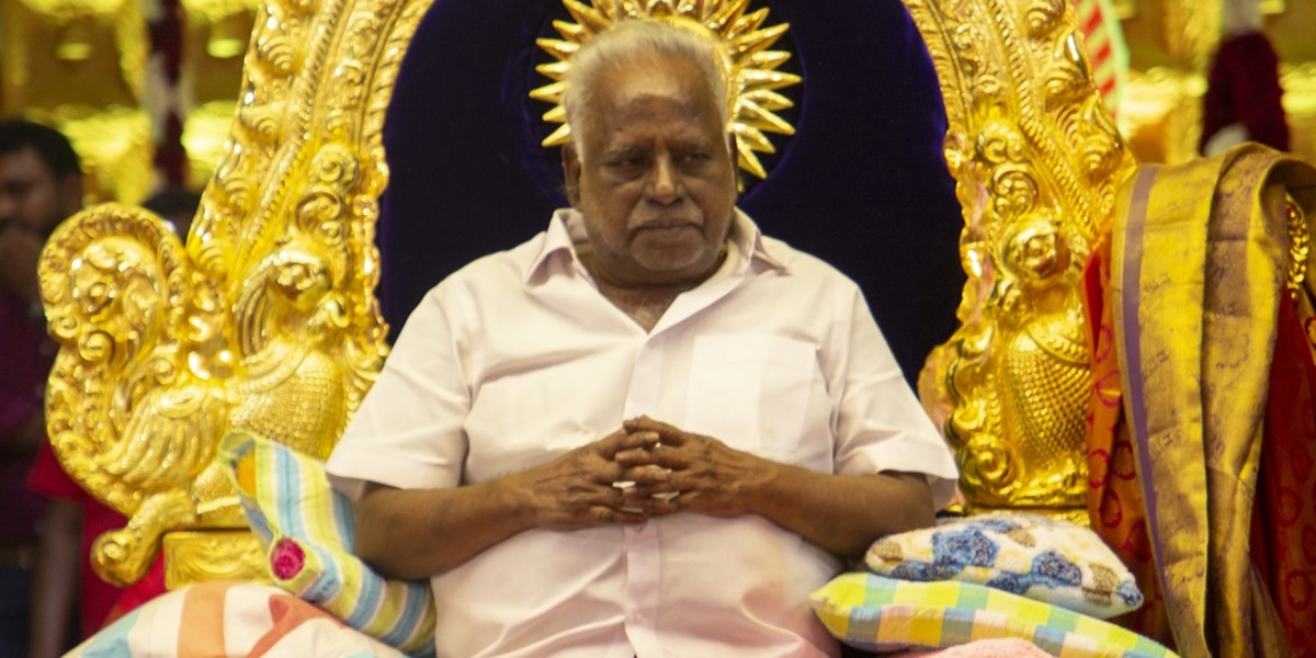 Hailing from an OBC community, Adigalar started his career as a teacher and later, took the avatar of a spiritual guru. (Sourced)