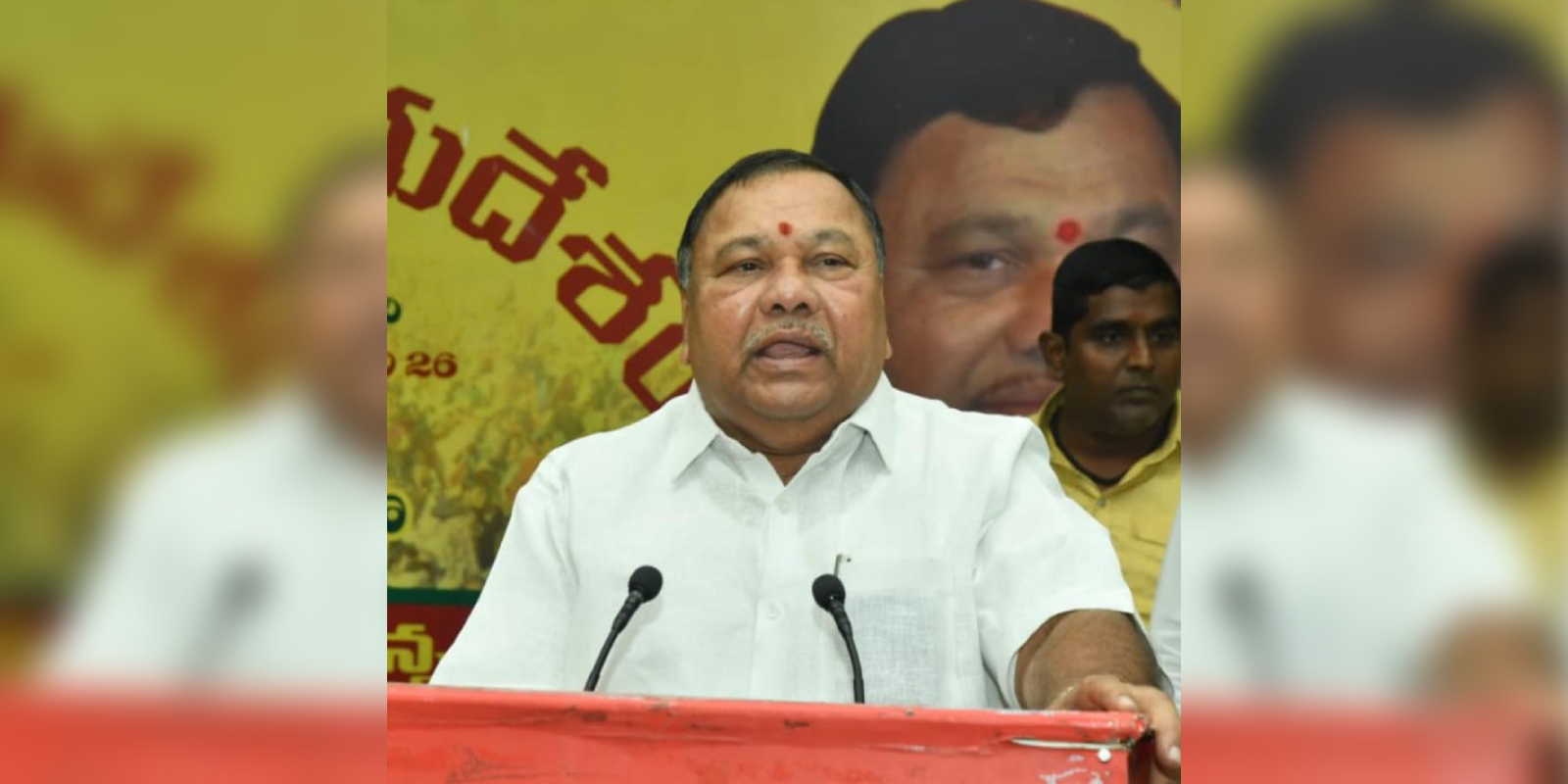 File photo of Telangana TDP chief Kasani Gnaneshwar.