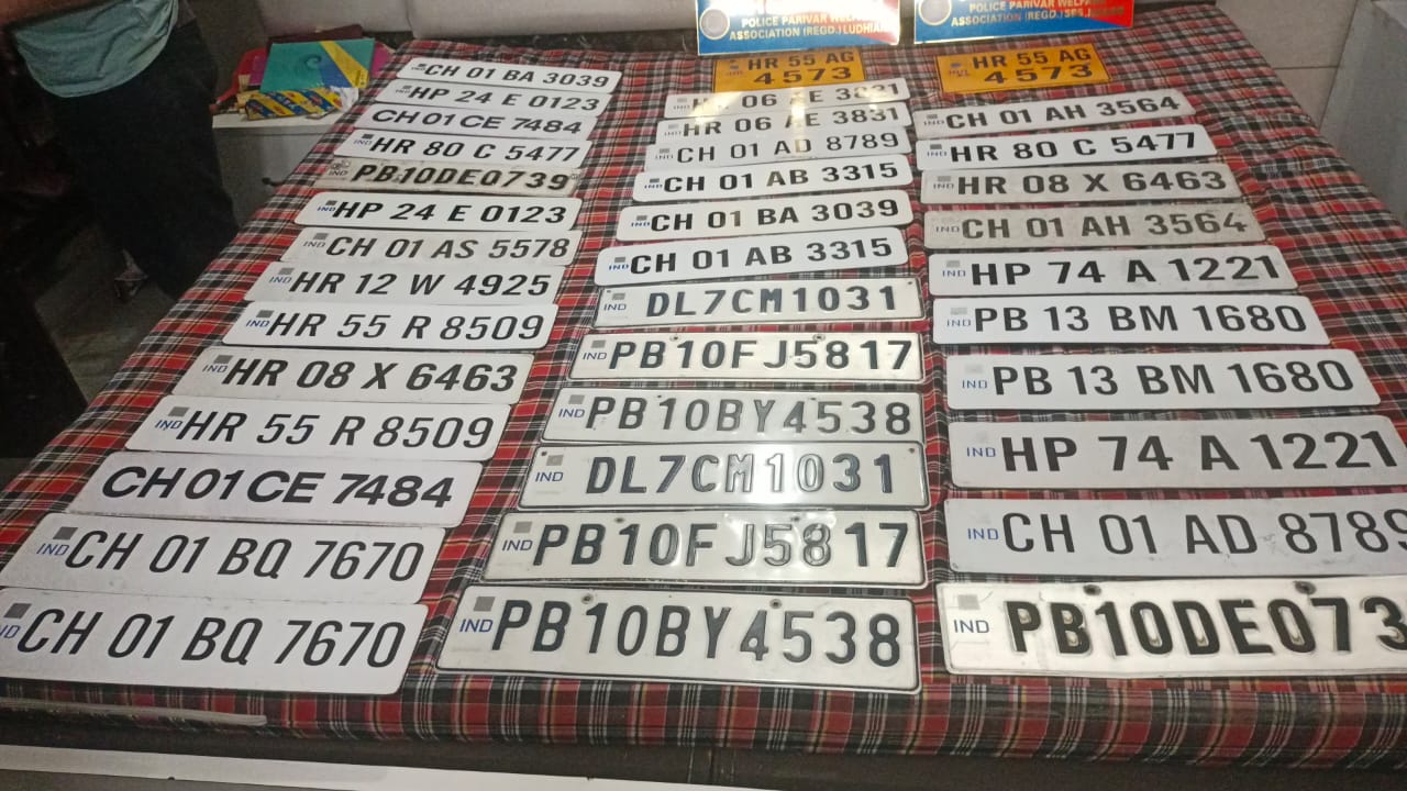 Punjab police arrest wanted drug smuggler, seize fake license plates. (Supplied)