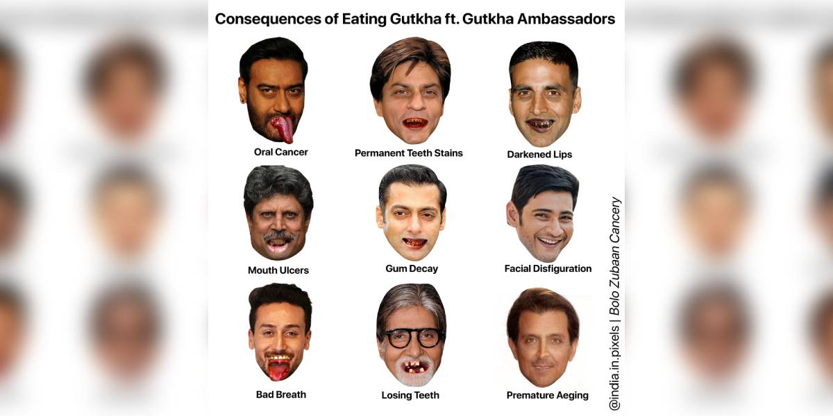 Bolo Zubaan Cancery: Poster inspired by gutka ad seeks to dissuade stars from endorsing the tobacco product