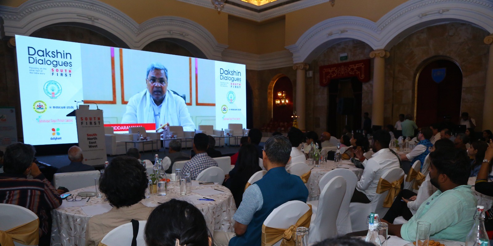 Karnataka Chief Minister Siddaramaiah delivers the Dakshin Dialogues 2023 inaugural address in Bengaluru on Saturday, 7 October, 2023.