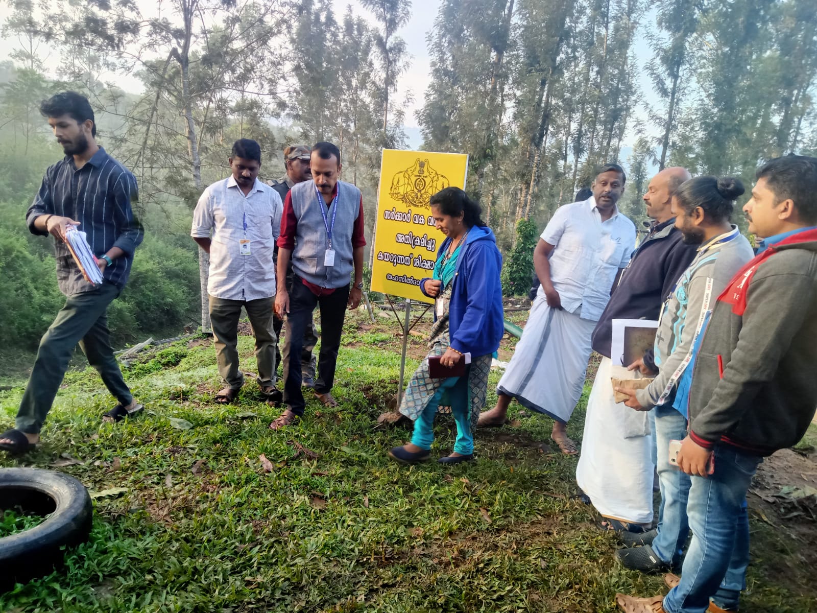 The task force put up boards on reclaimed land saying trespassers would be punished. (Supplied)