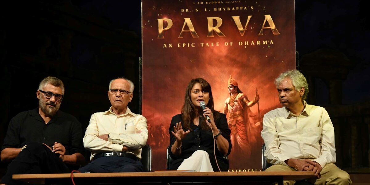 Vivek Agnihotri and team addressing the media
