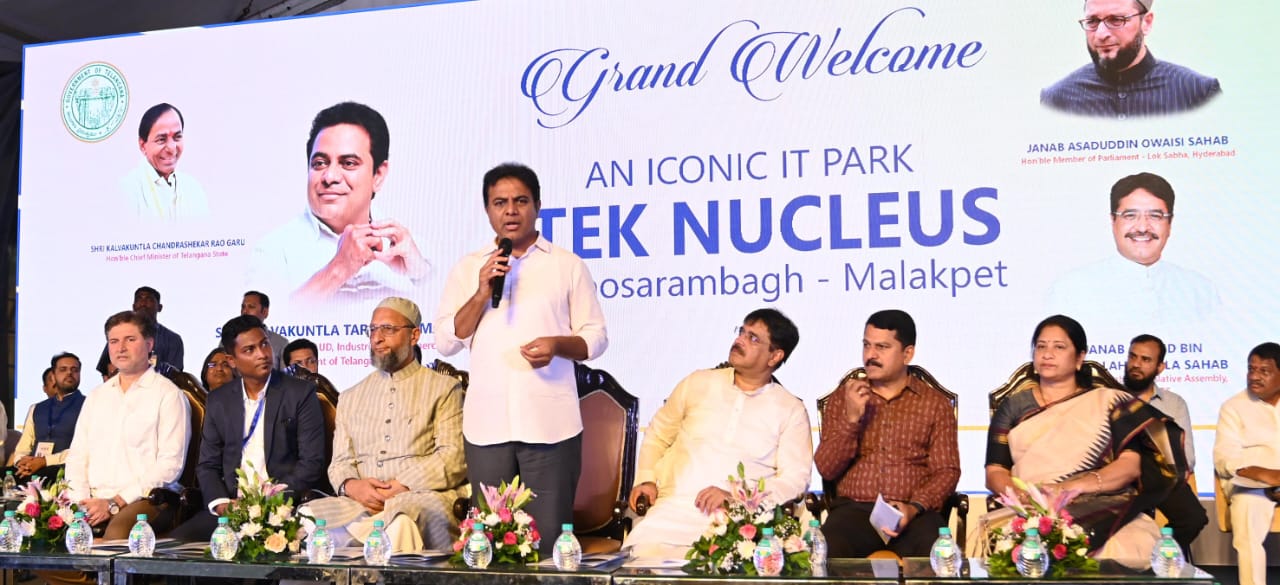 KTR lays foundation stone of IT Tower in Malakpet, takes dig at PM Modi