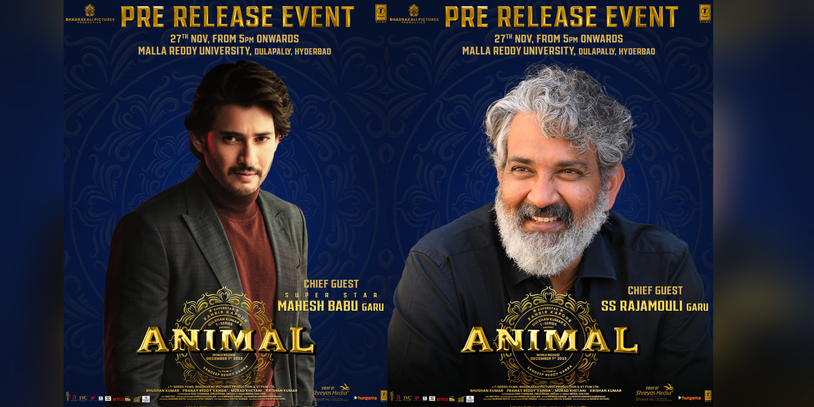 Animal prerelease mahesh babu rajamouli