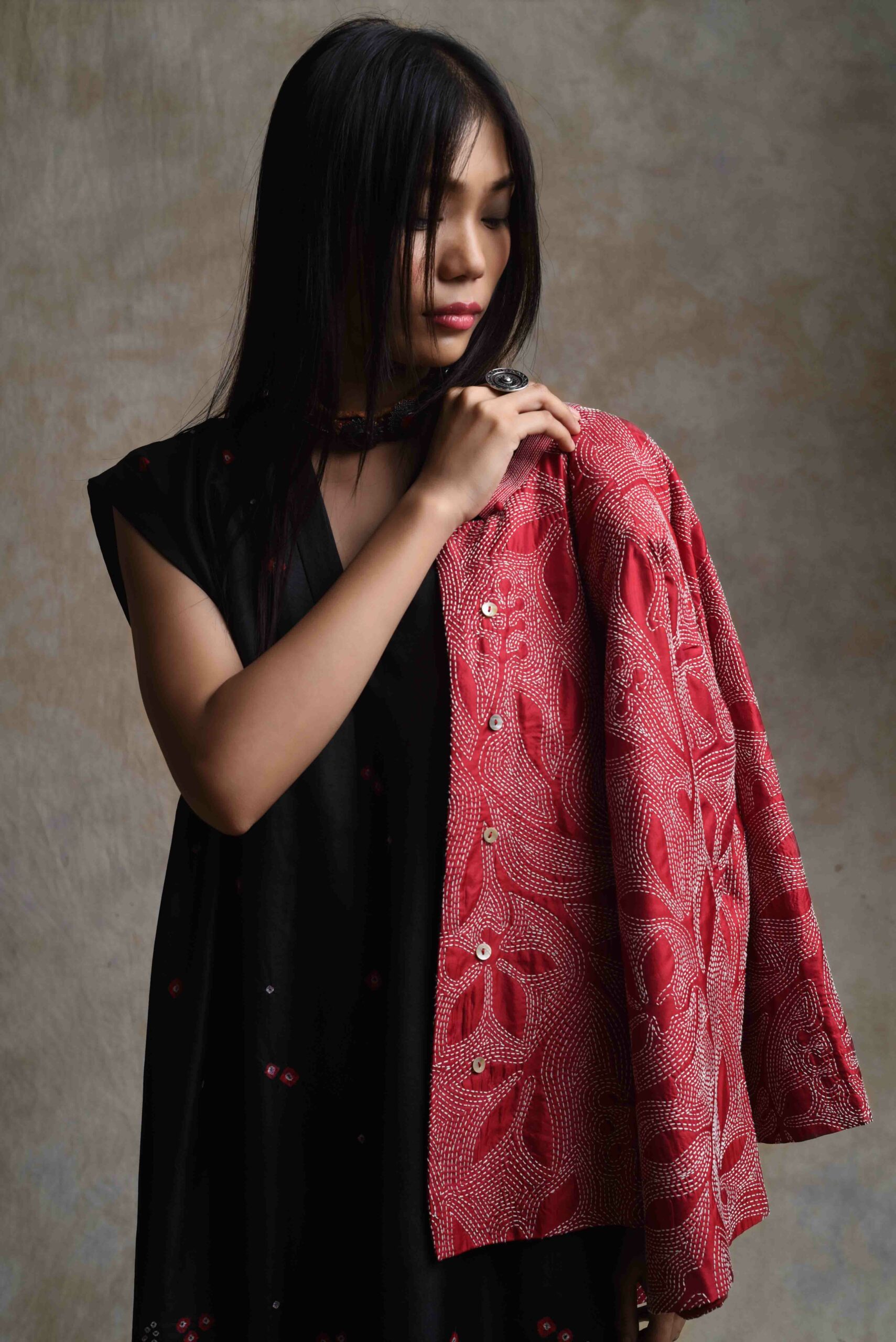 Thorough cleaning marked the initial stages, bidding farewell to vermillion and turmeric stains that lingered from the fabrics' past lives. (Supplied)