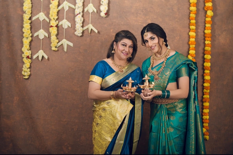 Malashree with Aradhanna Ram Diwali