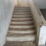 Crumbling staircases at the ZPHS Kamreddy. (Ajay Tomar/South First)