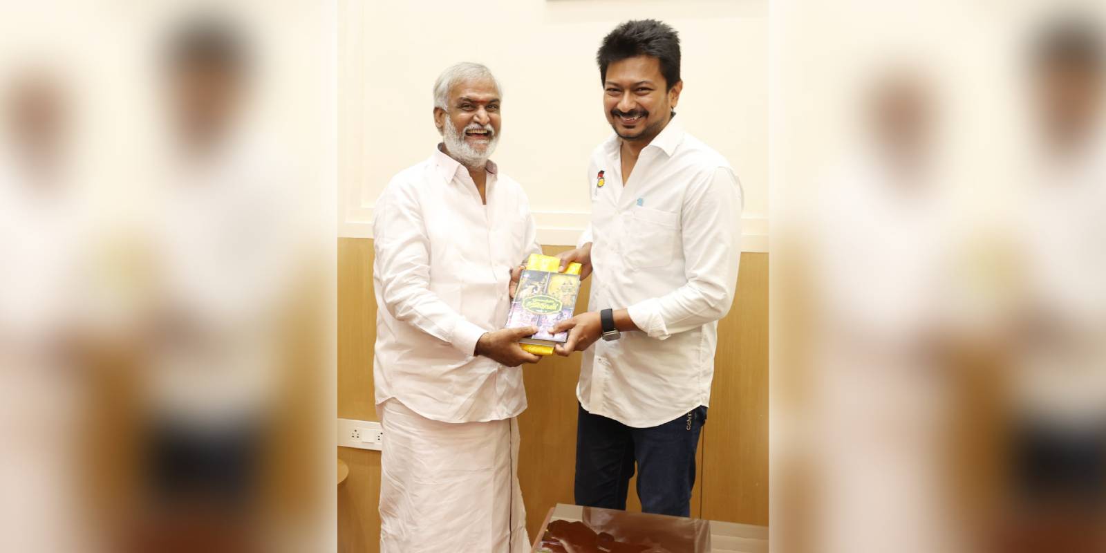PK Sekar Babu with Udhayanidhi Stalin